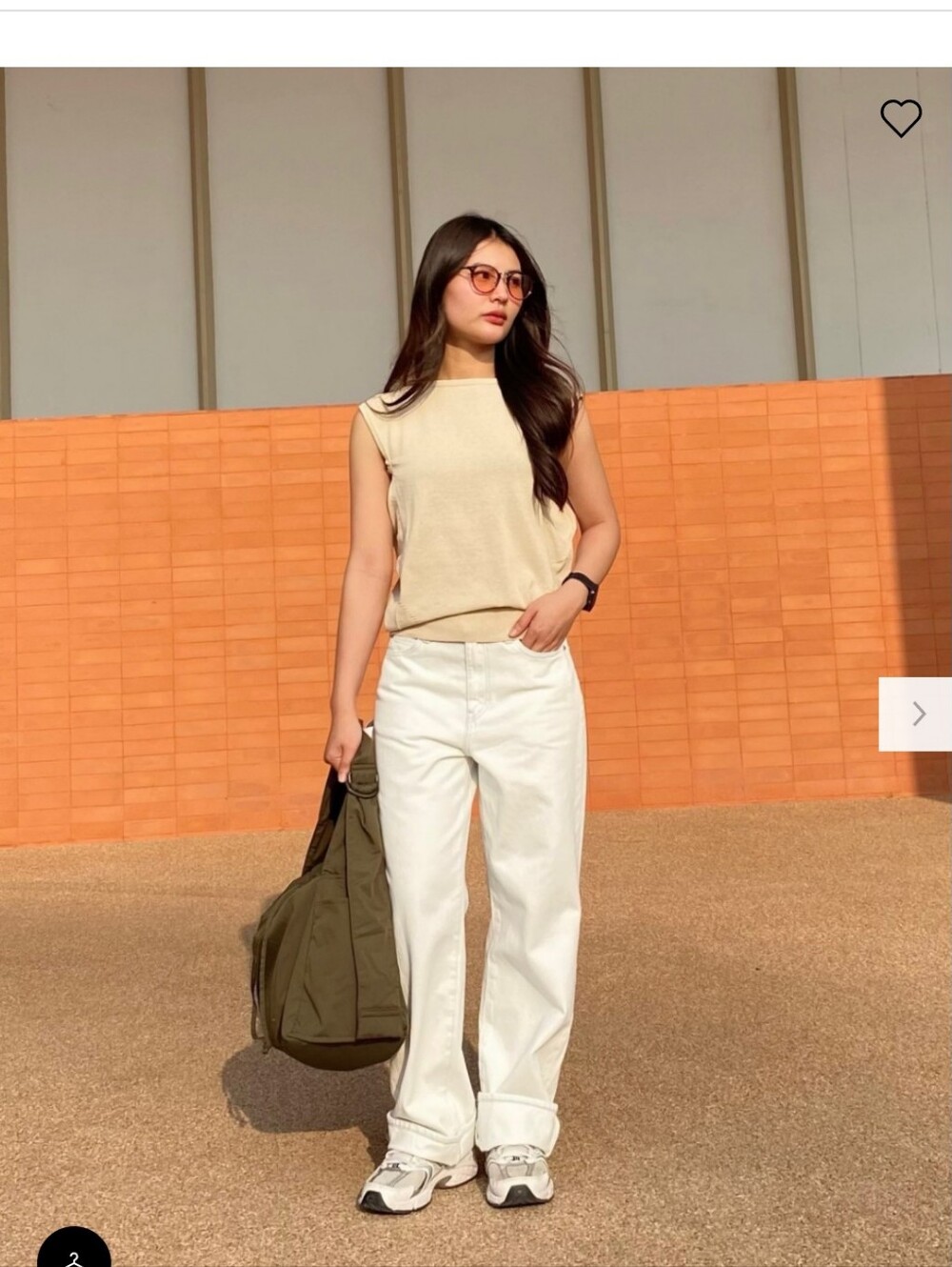 Uniqlo Beige Cocoon Sleeveless Sweater
